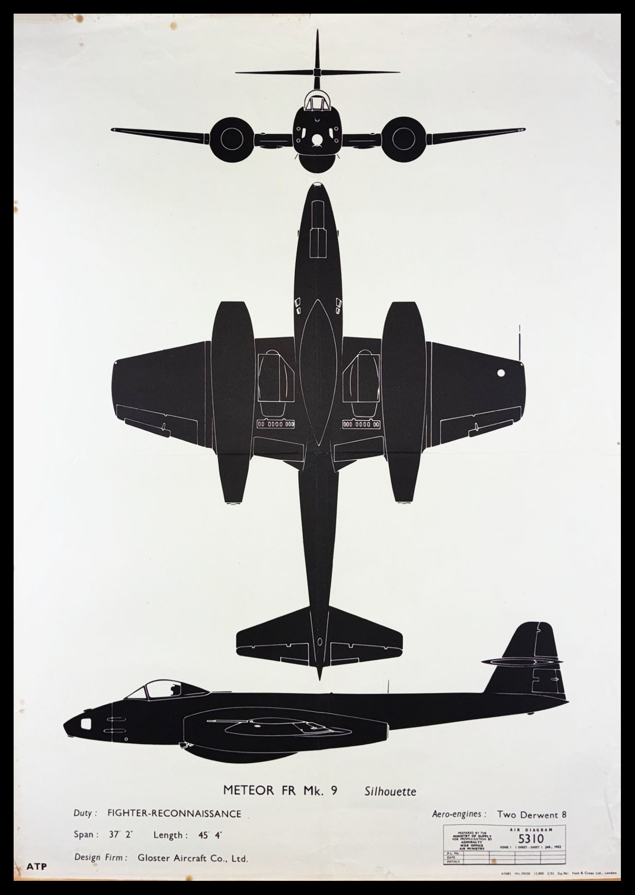 Meteor FR Mk 9 Air Diagram 5310 RAF