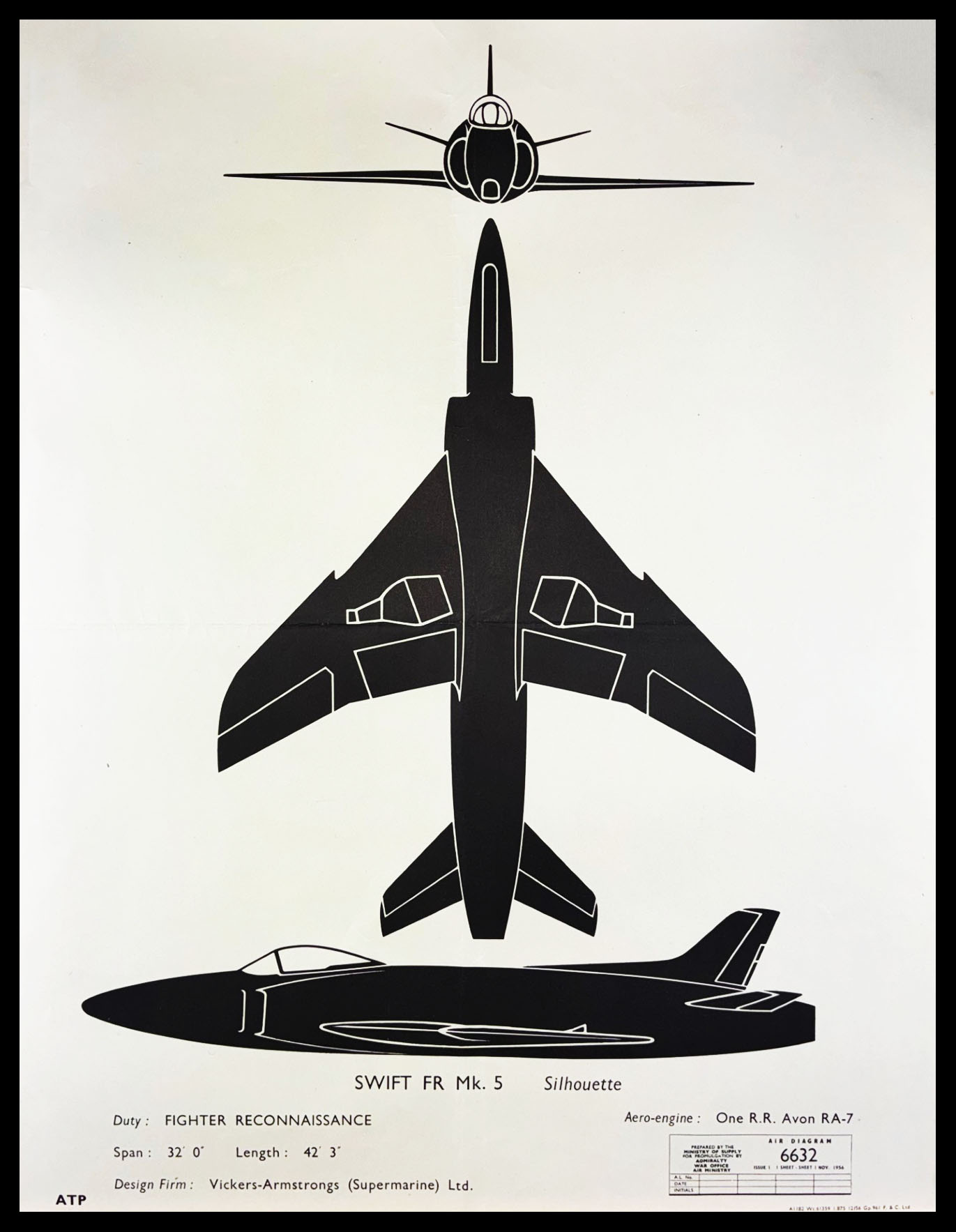 Swift FR Mk 5 Air Diagram 6632 RAF