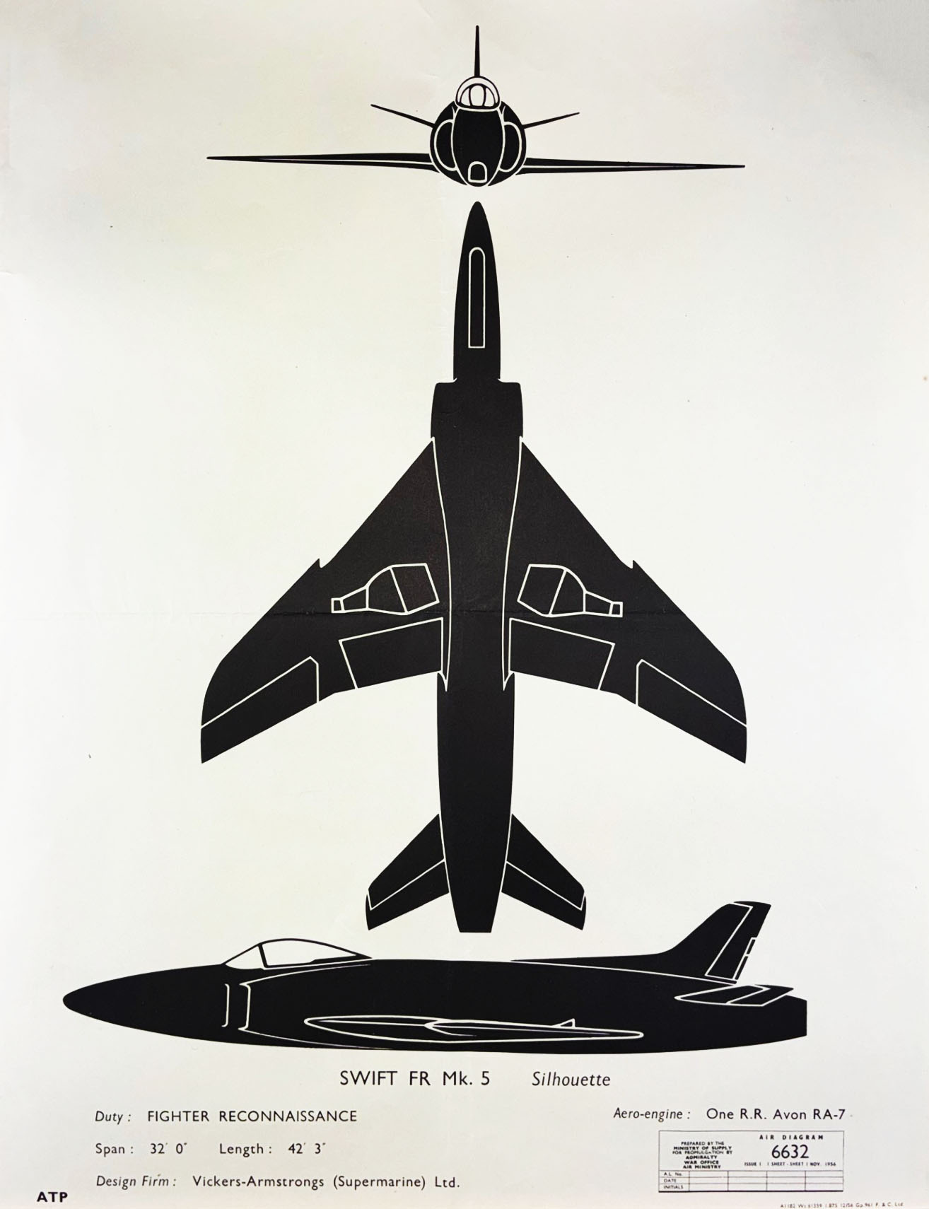 Swift FR Mk 5 Air Diagram 6632 RAF