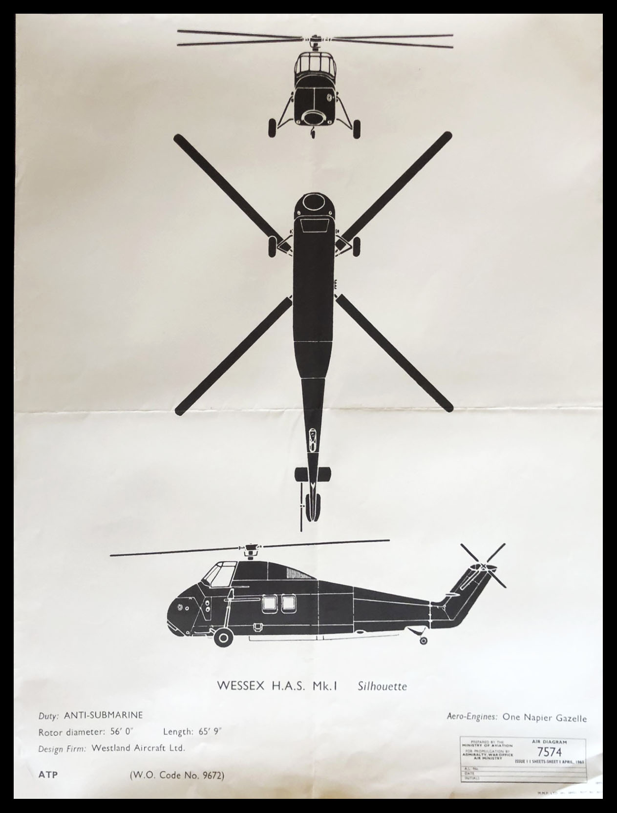 Wessex HAS Mk 1 Air Diagram 7574